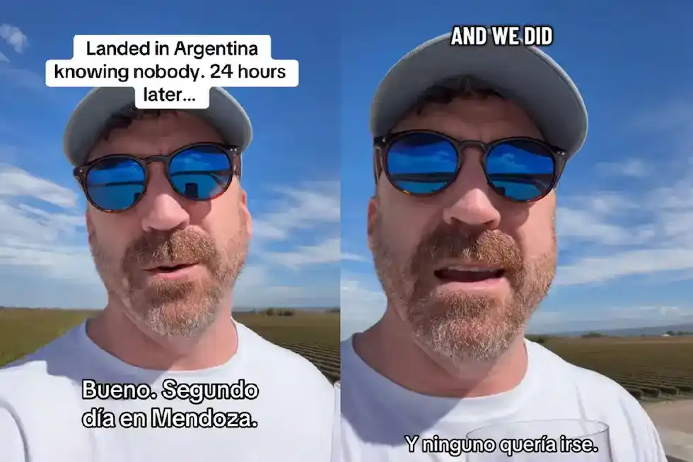 Un tiktoker estadounidense viajó a una provincia argentina y la eligió como su hogar: "Es el mejor lugar"