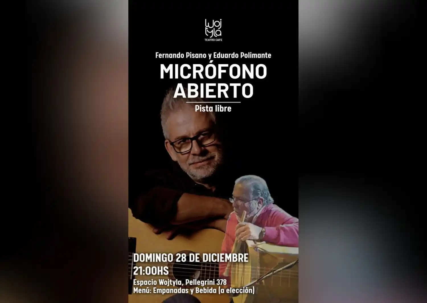 Noche de micrófono abierto en Wojtyla