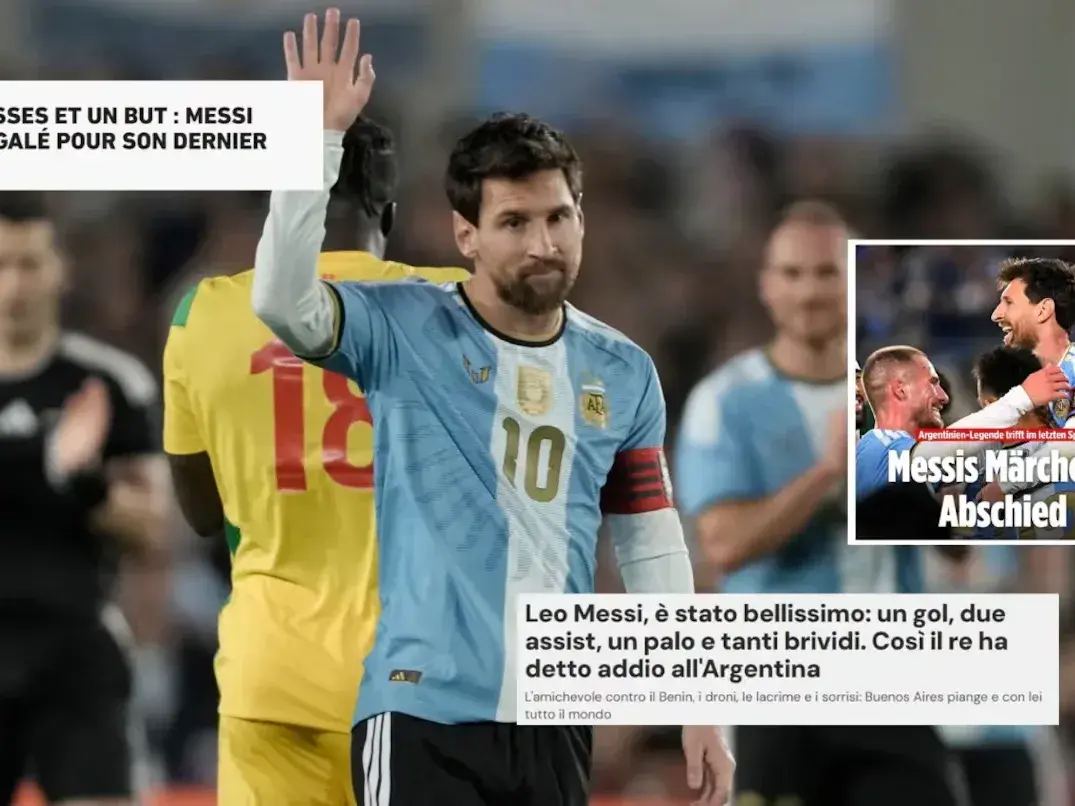 Así reaccionaron los medios del mundo a la despedida de Messi de la Selección: “El rey le dijo adiós a la Argentina”. Foto: AP/Natacha Pisarenko