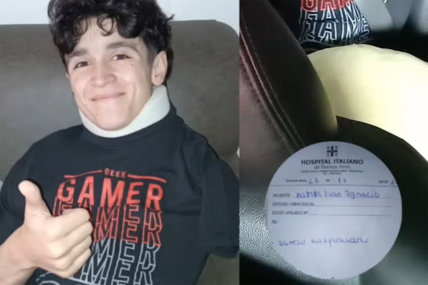 "Feliz de salir, orgulloso y agradecido", el conmovedor mensaje de Juan Battolla