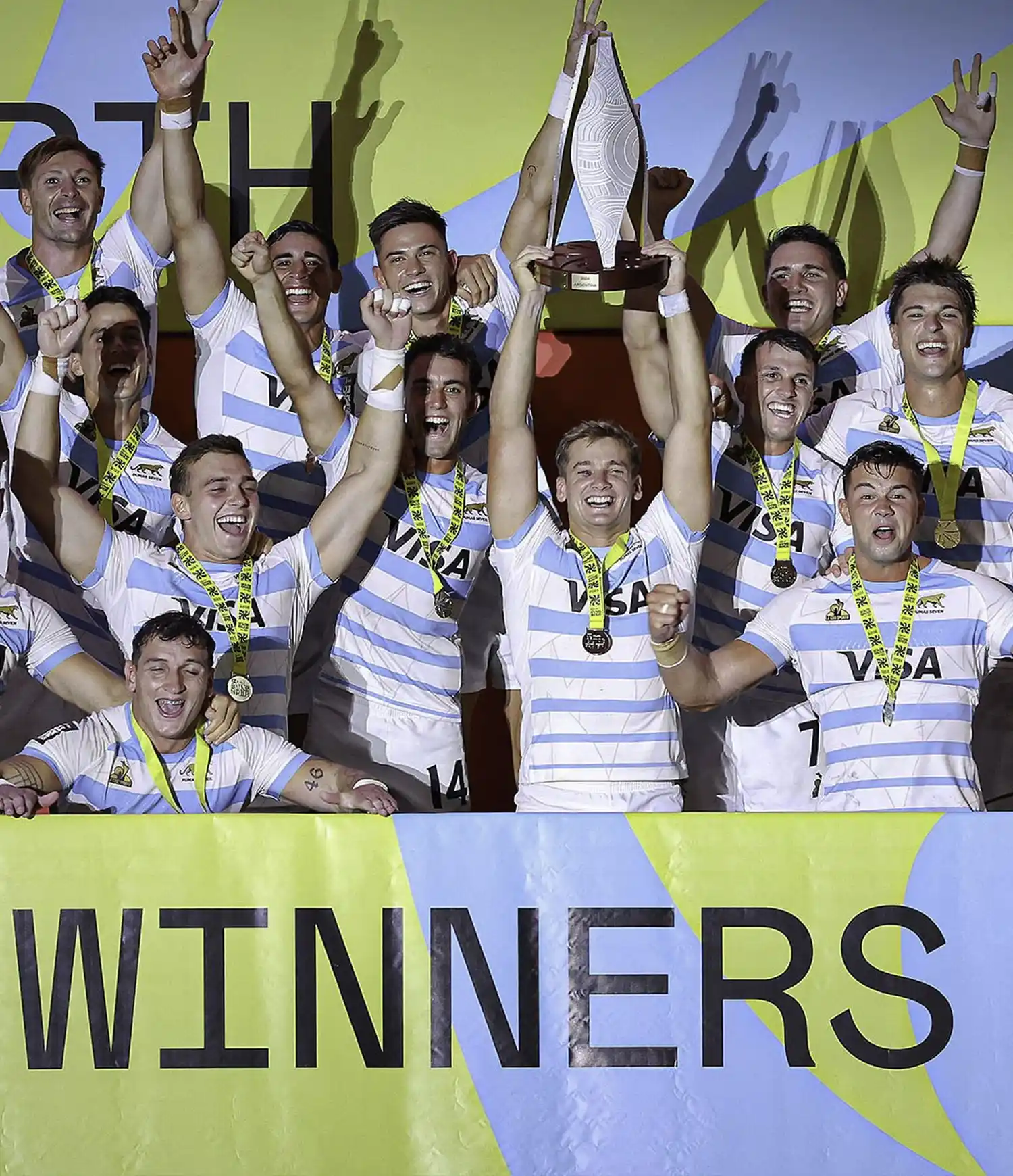 El festejo argentino en Perth.