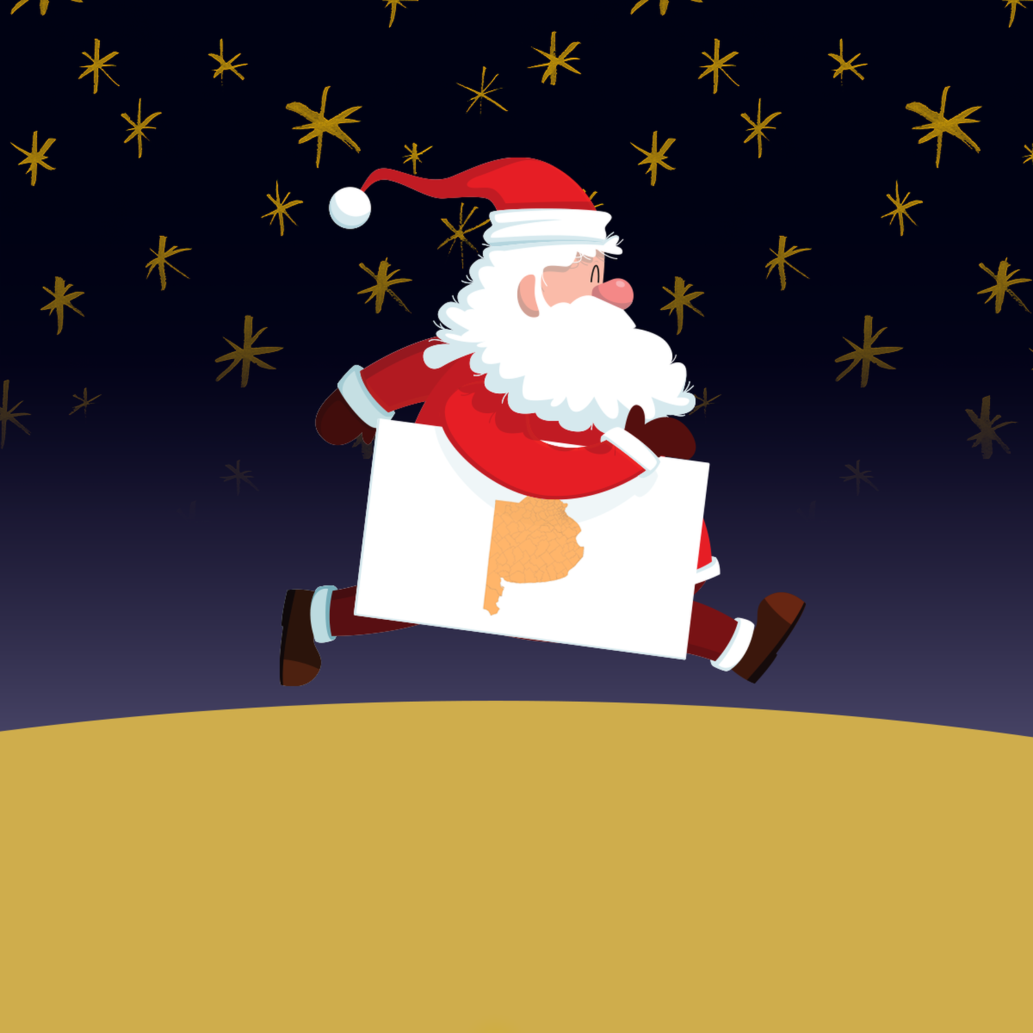 Así fue el recorrido de Papá Noel por toda la provincia de Buenos Aires en esta Navidad