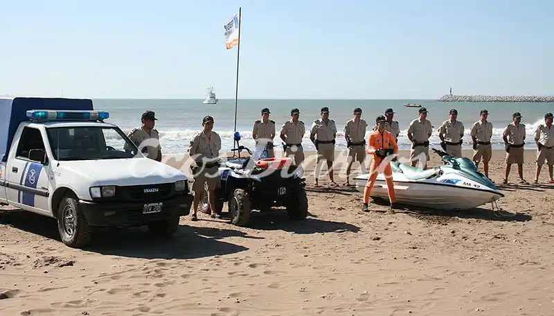 Prefectura  con operativo en playas