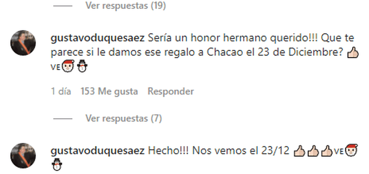 Así respondió el alcalde de Chacao la petición de Luis Fernando Borjas. Foto Instagram