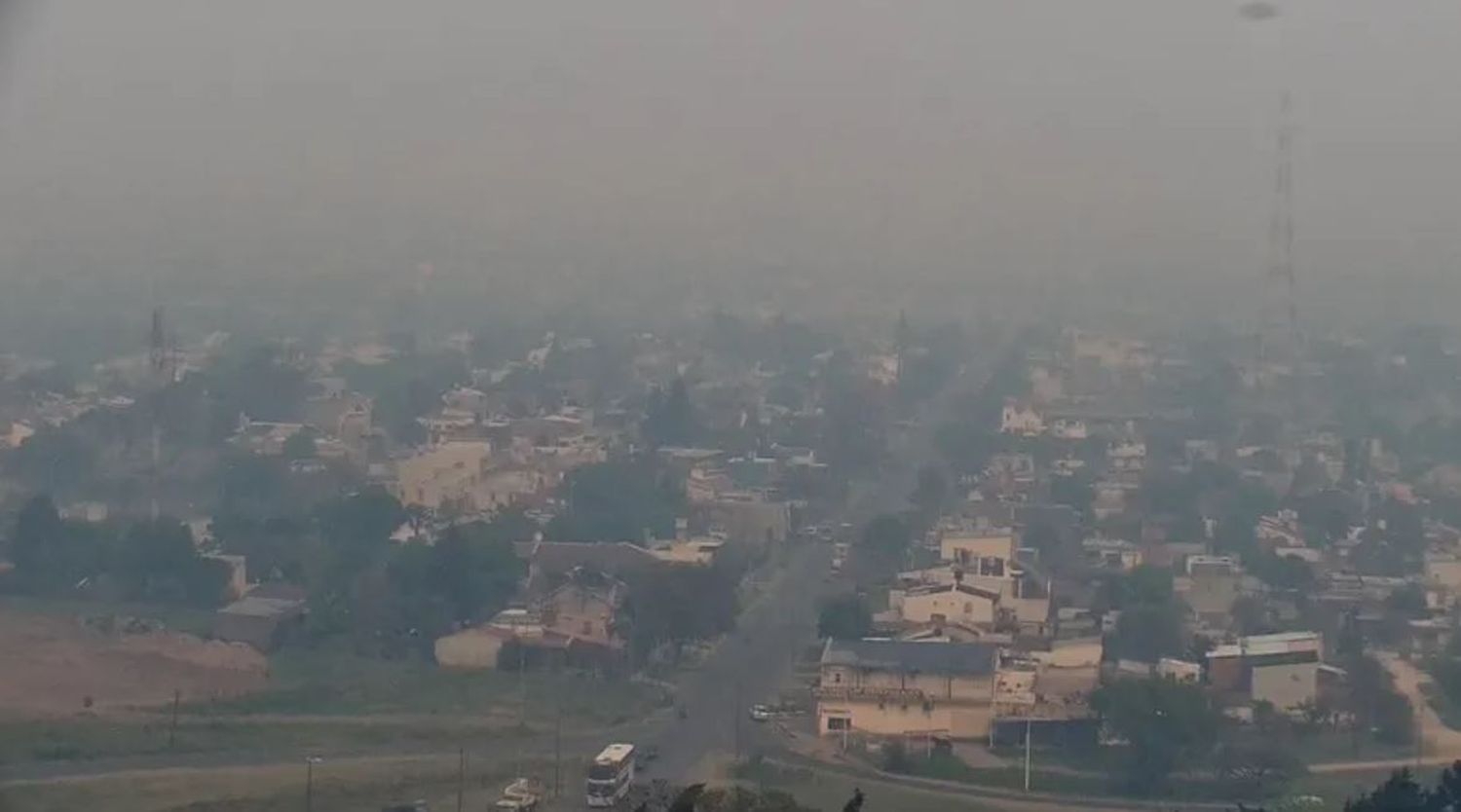 Así se ve Paraná bajo humo por culpa de los incendios en el Delta del Paraná