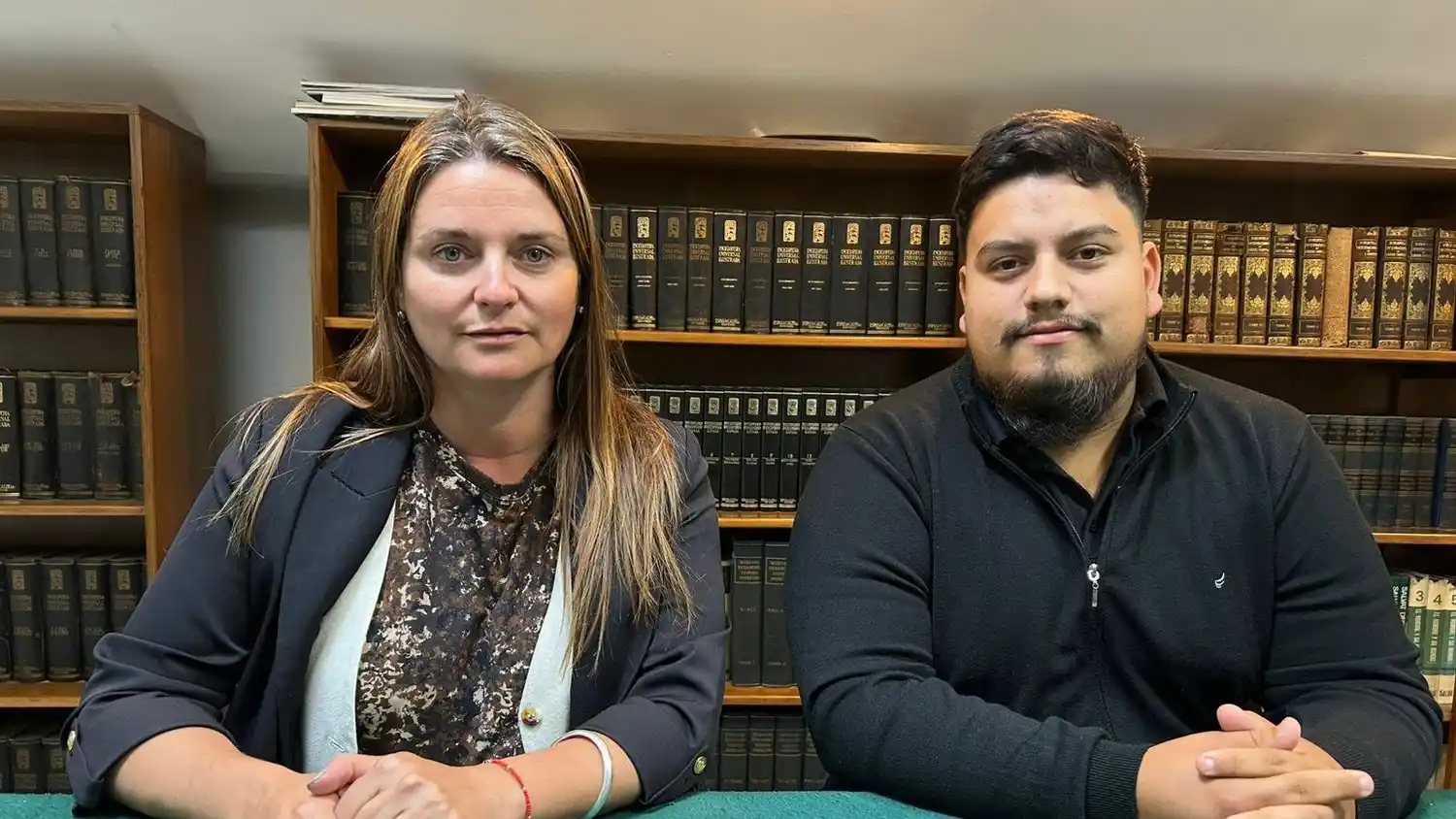 Nerina Neumann y Lucas Britez visitaron La Voz del Pueblo