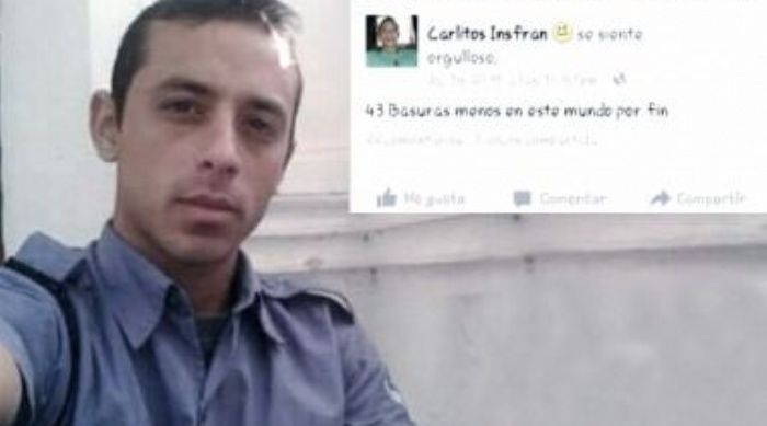 Un policía insultó a los gendarmes fallecidos en Salta y fue pasado a disponibilidad