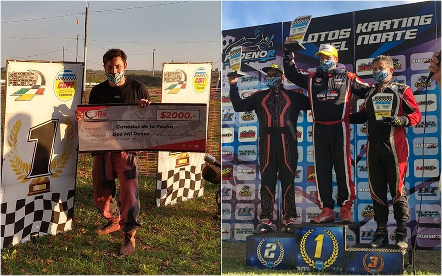 Arrancó el campeonato de karting de Fedenor: podios para Daniel Codesido y Nereo y Facundo Villa