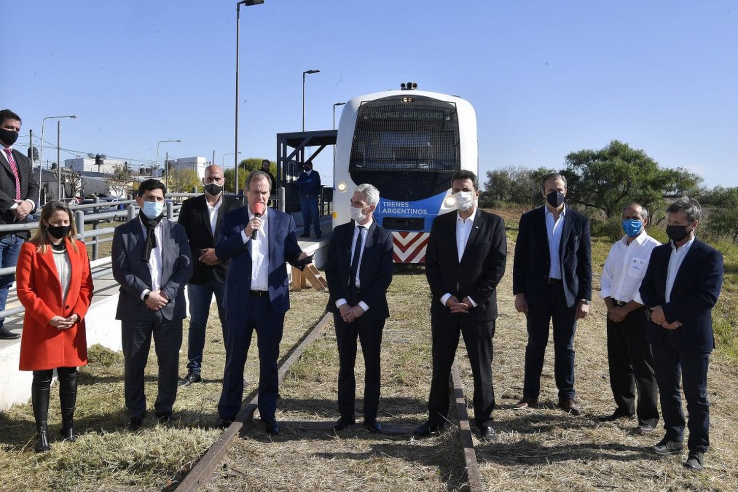 Acto de reactivación del servicio regional de trenes Paraná-Colonia Avellaneda