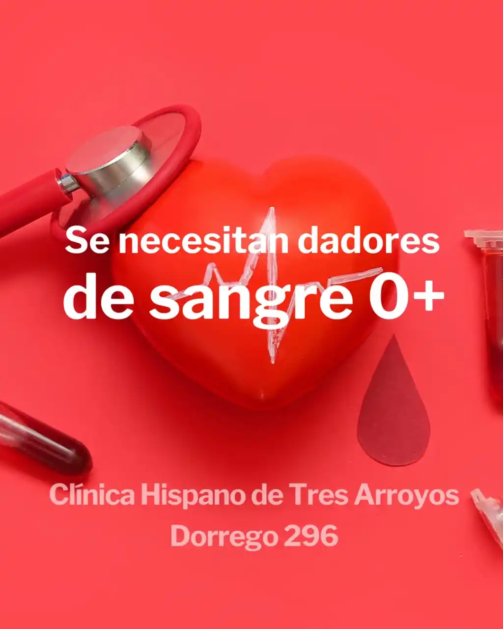 Se solicitan cinco donantes de sangre 0 positivo o negativo