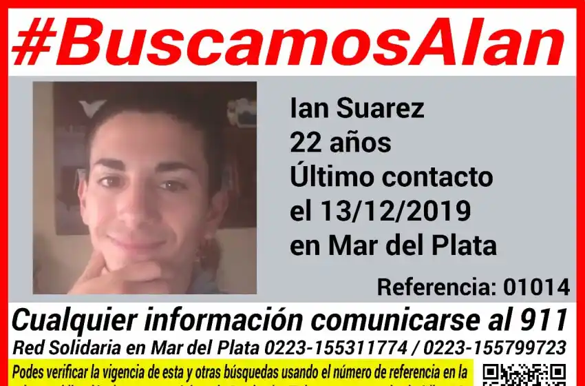 Desesperada búsqueda de un joven