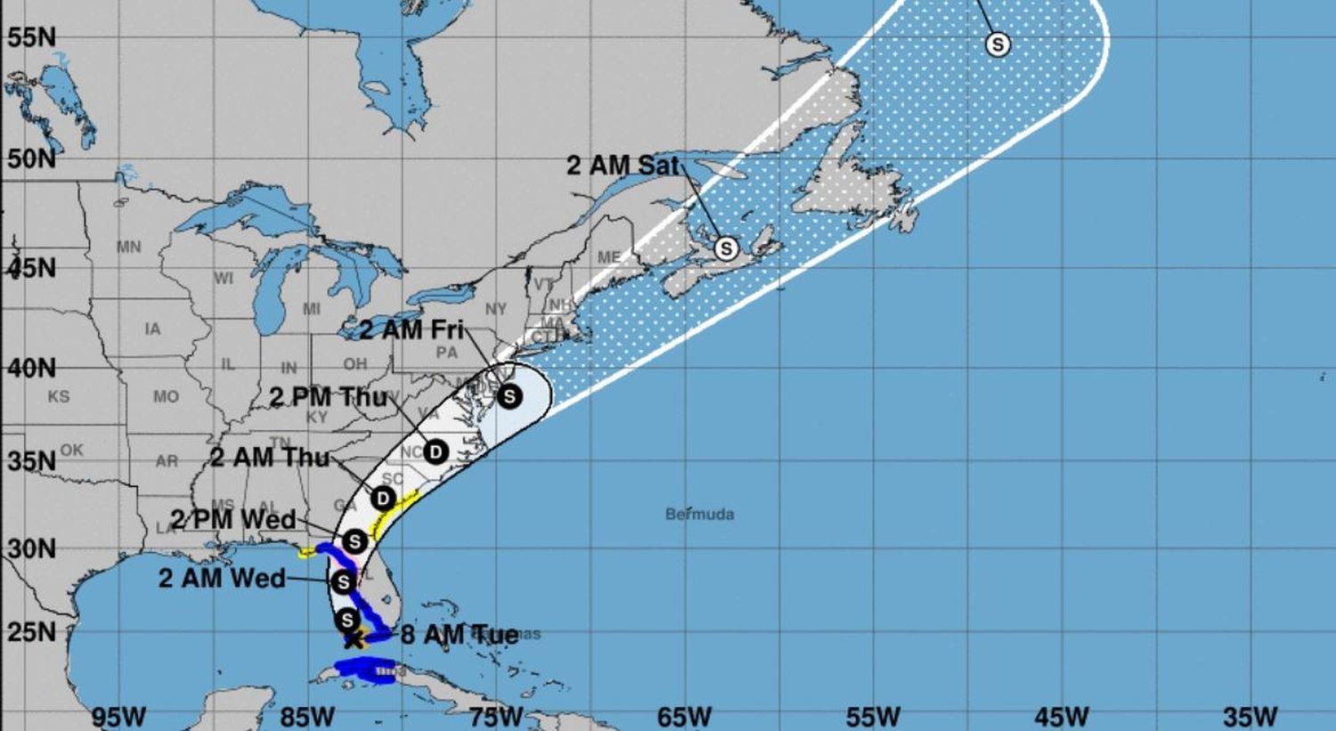 El aeropuerto de Tampa cierra ante el paso de la Tormenta Tropical Elsa