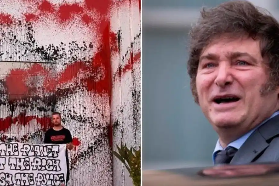 Milei apuntó contra los comunistas tras la vandalización de la casa de Messi
