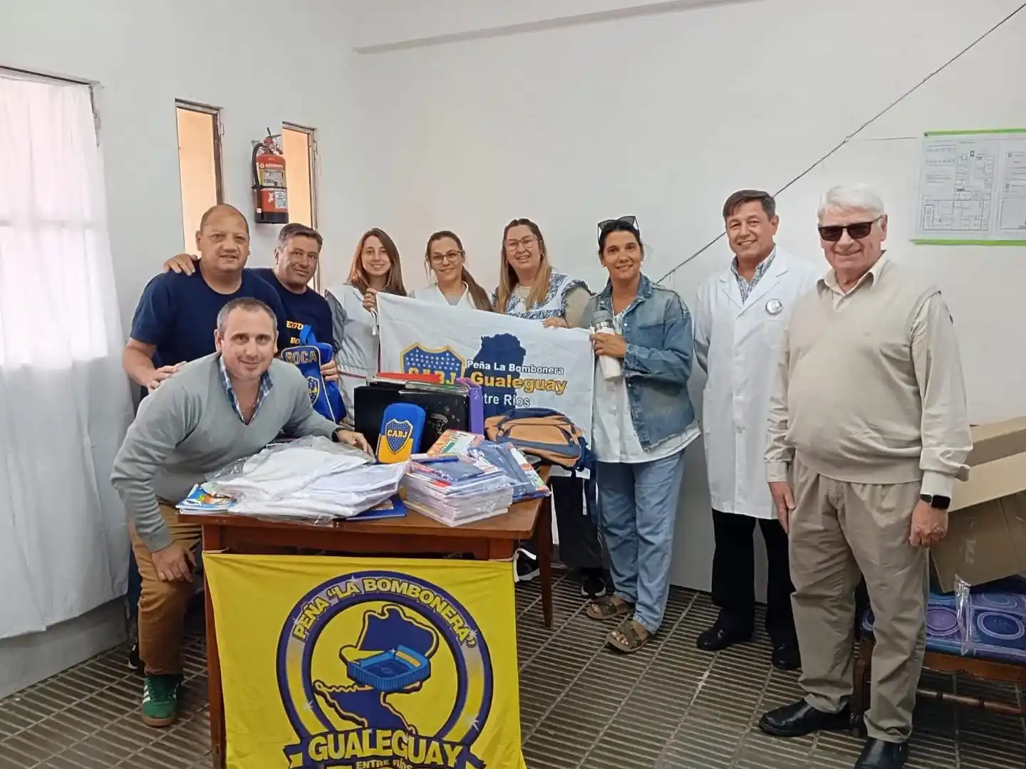 La peña de Boca solidaria con la comunidad educativa