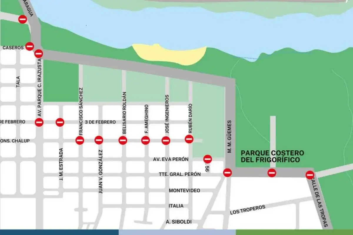 Habrá cortes de tránsito este domingo por un duatlón que se realizará en la zona de la Costanera