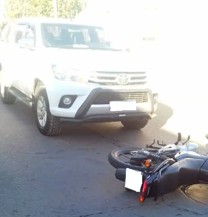 Accidente de tránsito en  calles céntricas