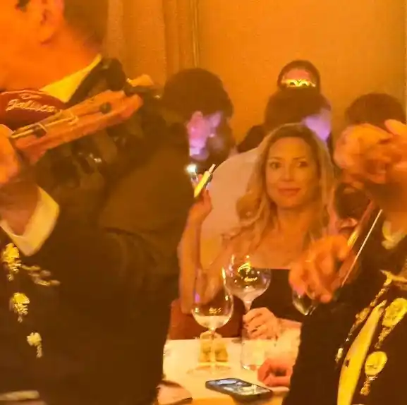 Fabiola Yañez durante su festejo de Año Nuevo en Madrid
