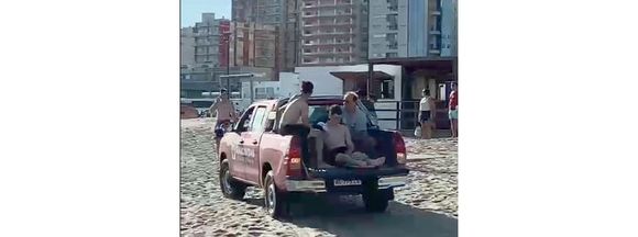 Herido en playa de Necochea (Video)