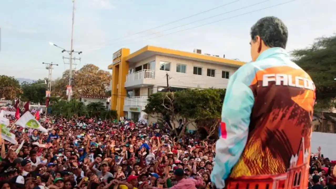 Nicolás Maduro durante un acto en Falcón.