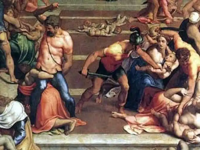 La Iglesia venera como mártires, bajo el nombre de Santos Inocentes, a los niños menores de dos años del territorio de Belén, a quienes Herodes ordenó matar con la intención de acabar con Jesús.