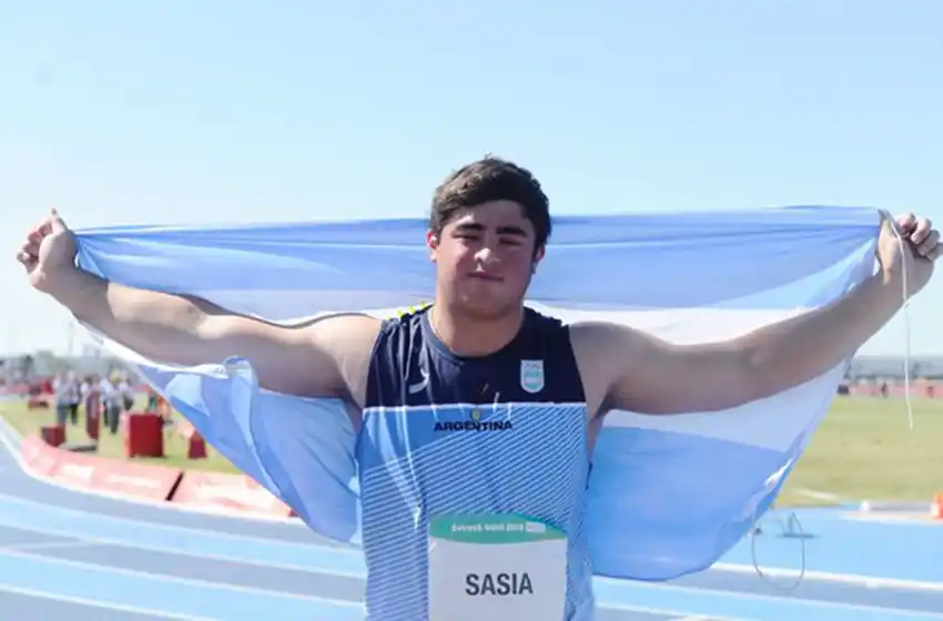 Nazareno Sasia aportó otra dorada en lanzamiento de bala