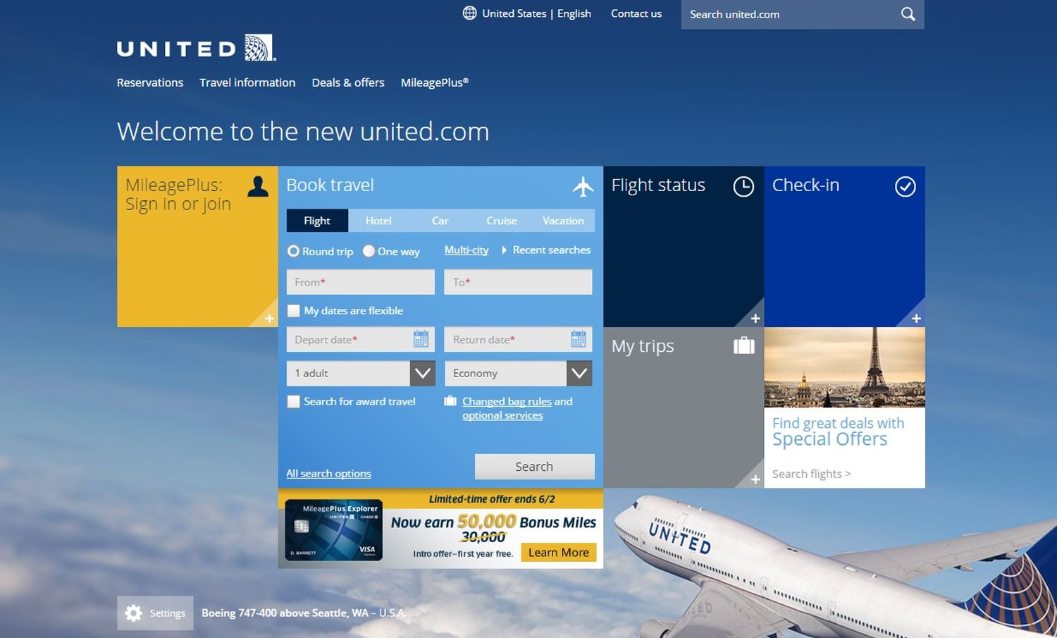 United revela cómo será su nuevo sitio web