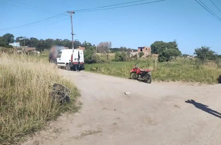 Playa Serena: accidente de tránsito entre una moto y una bici