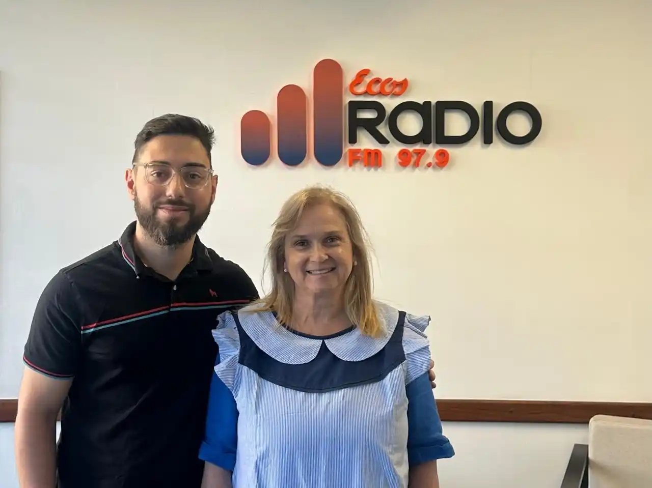 En Ecos Radio. Leandro Tranchini y Silvia Capalbo