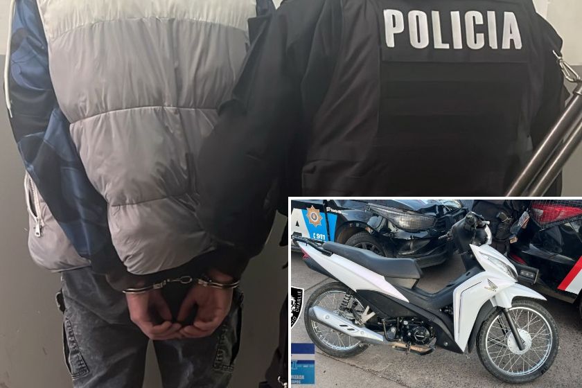 Un detenido que circulaba en una moto robada.