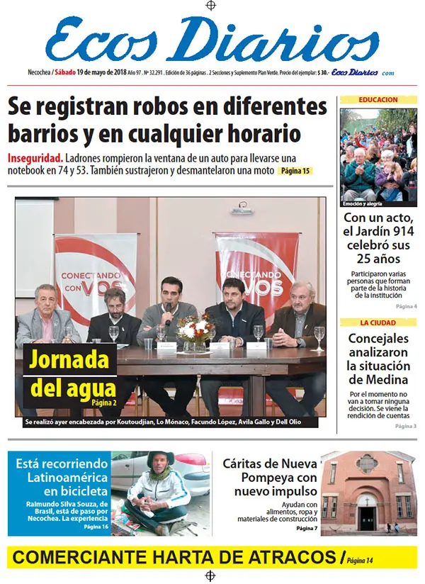 Tapa del 19 de mayo de 2018