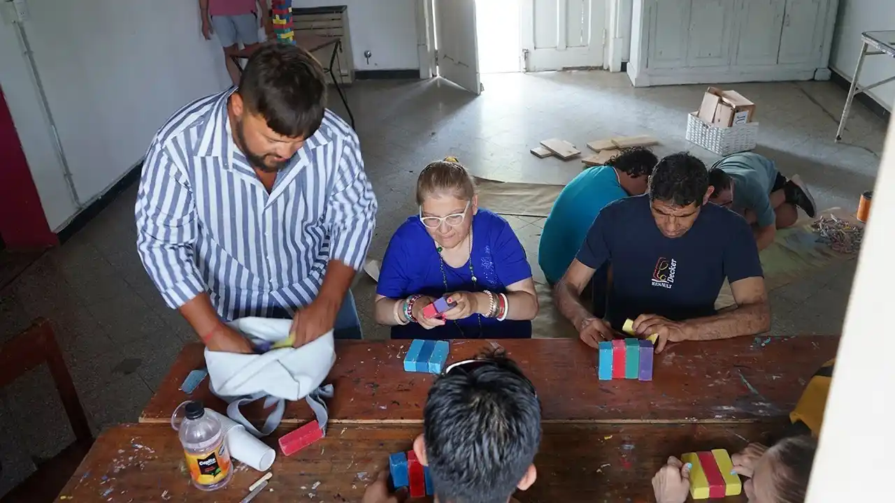 Creatividad. En la sede de la Escuela de Artes
