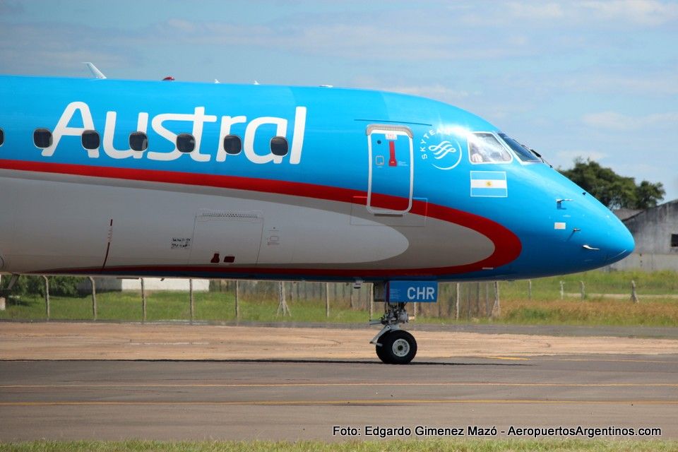 [Spotting] ERJ190 LV-CHR de Austral en el aeropuerto de Resistencia