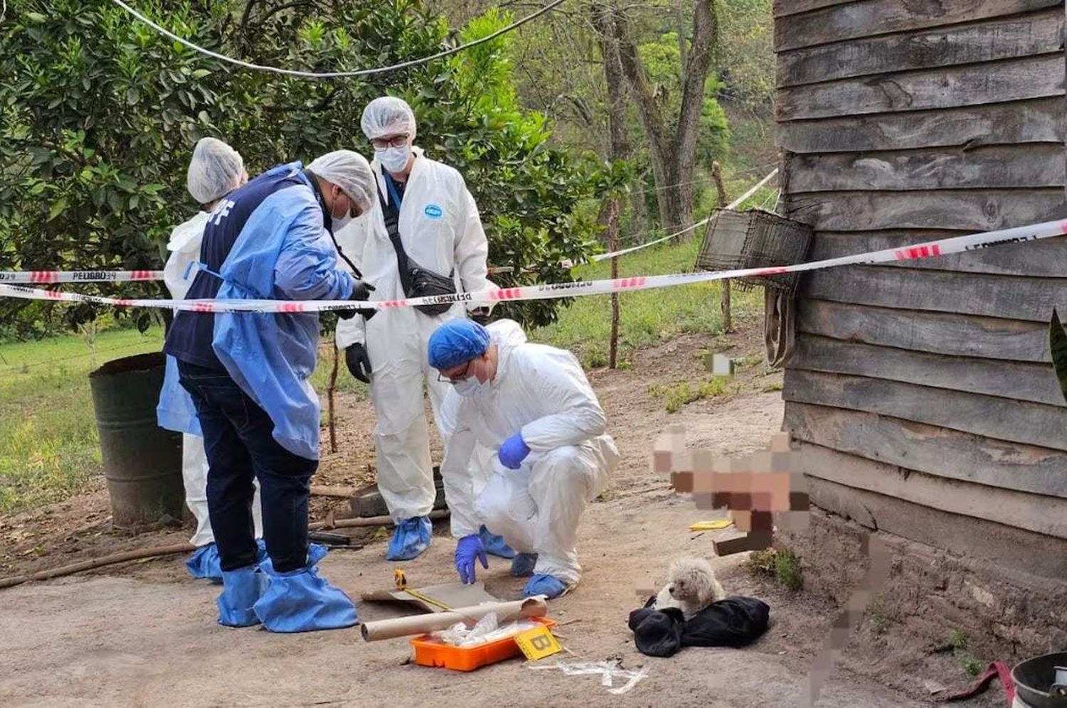 El cuerpo de la víctima fue encontrado al costado de su casa