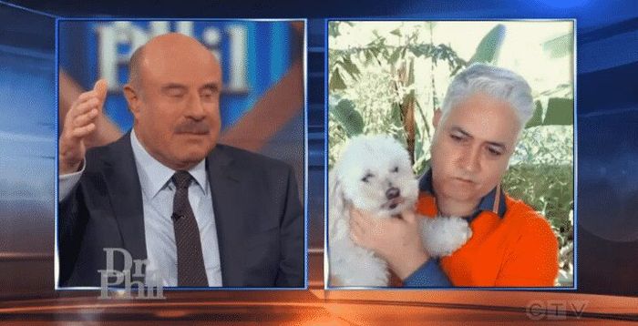 Carlos Fraga en un momento del programa de Dr. Phil. Foto Captura de Youtube