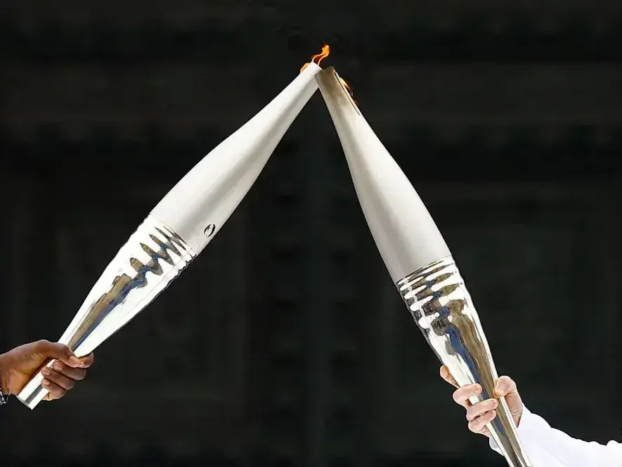 La antorcha olímpica de Los Ángeles 2028 visitará los 50 estados de Estados Unidos por primera vez en la historia . Foto: REUTERS/Christian Hartmann