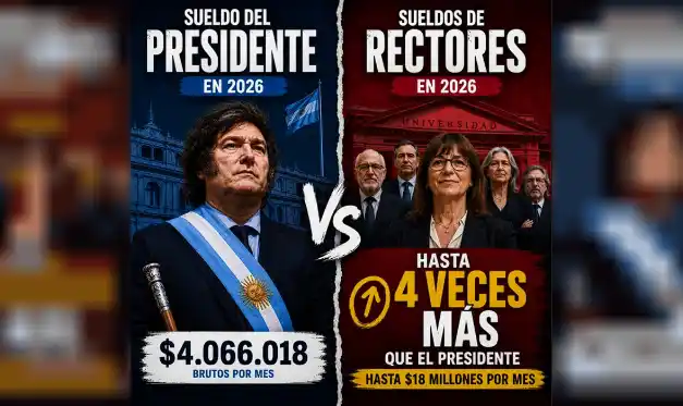 El jefe del Poder Ejecutivo cobra de $4 millones brutos por mes