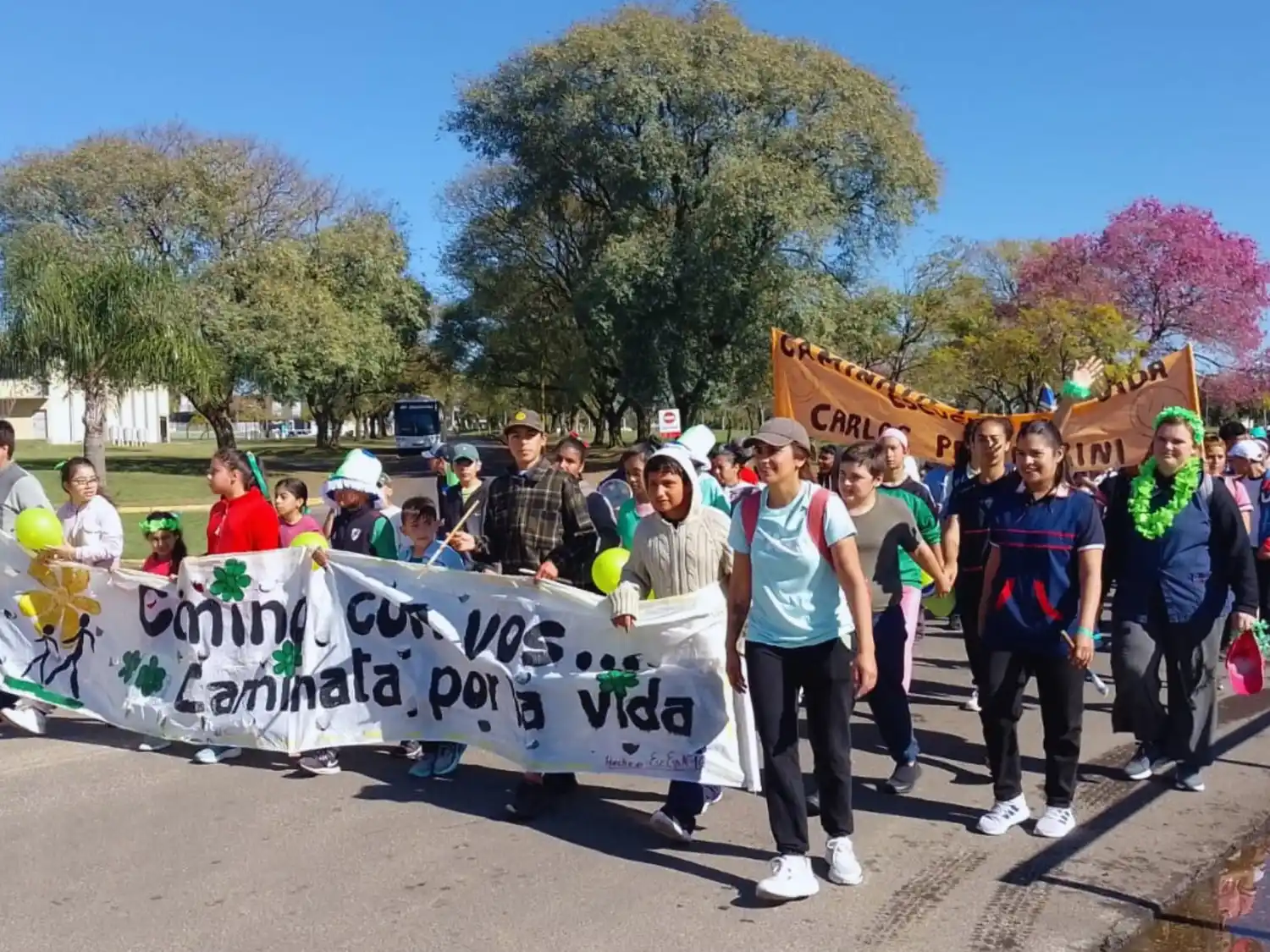 Estudiantes y docentes participaron de la XI Caminata por la Vida