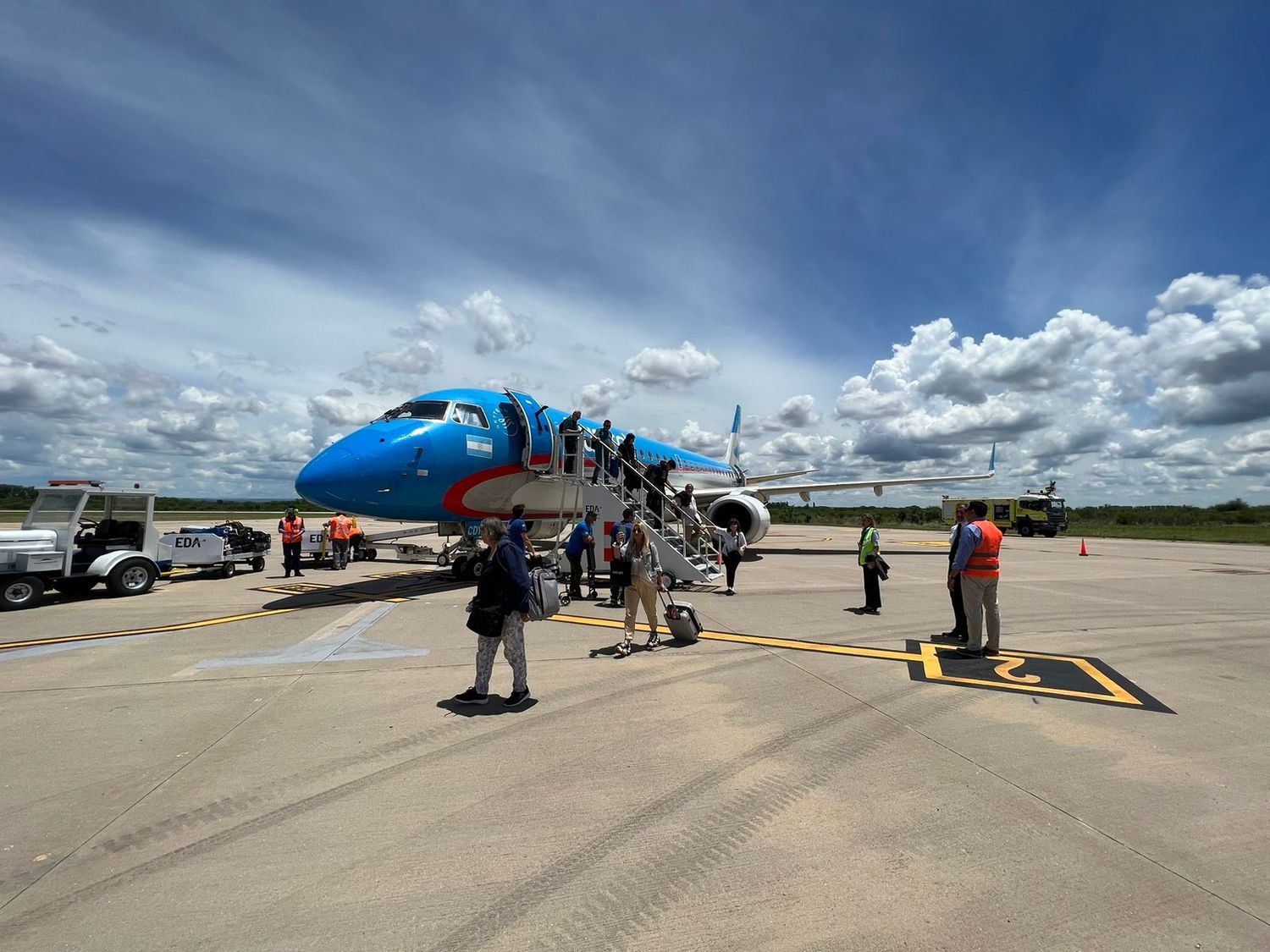 Aerolíneas Argentinas inauguró sus vuelos a Merlo