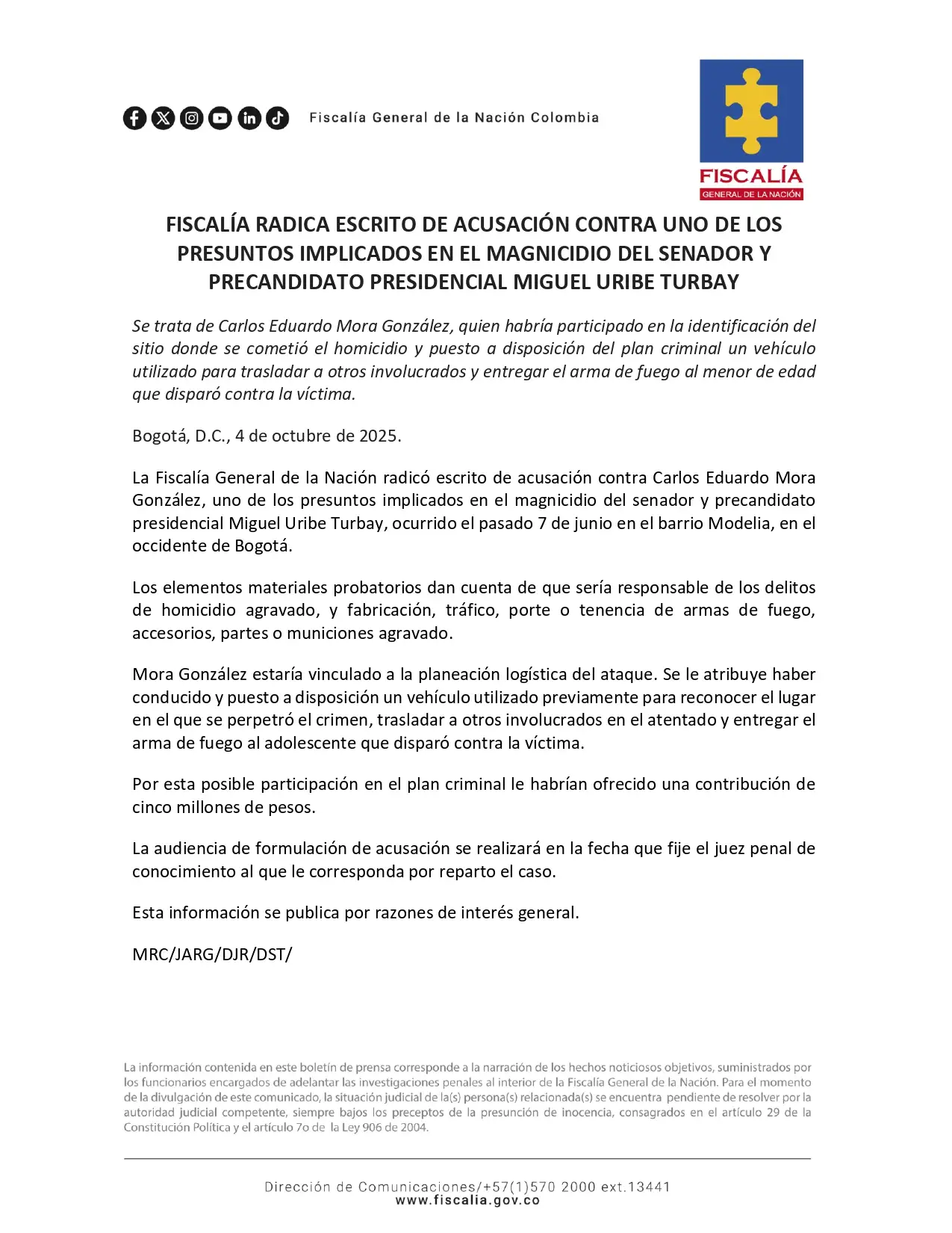 Fiscalía Uribe