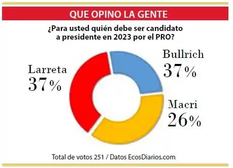 Opiniones divididas sobre quién debería ser el candidato a presidente en 2023 por el PRO      