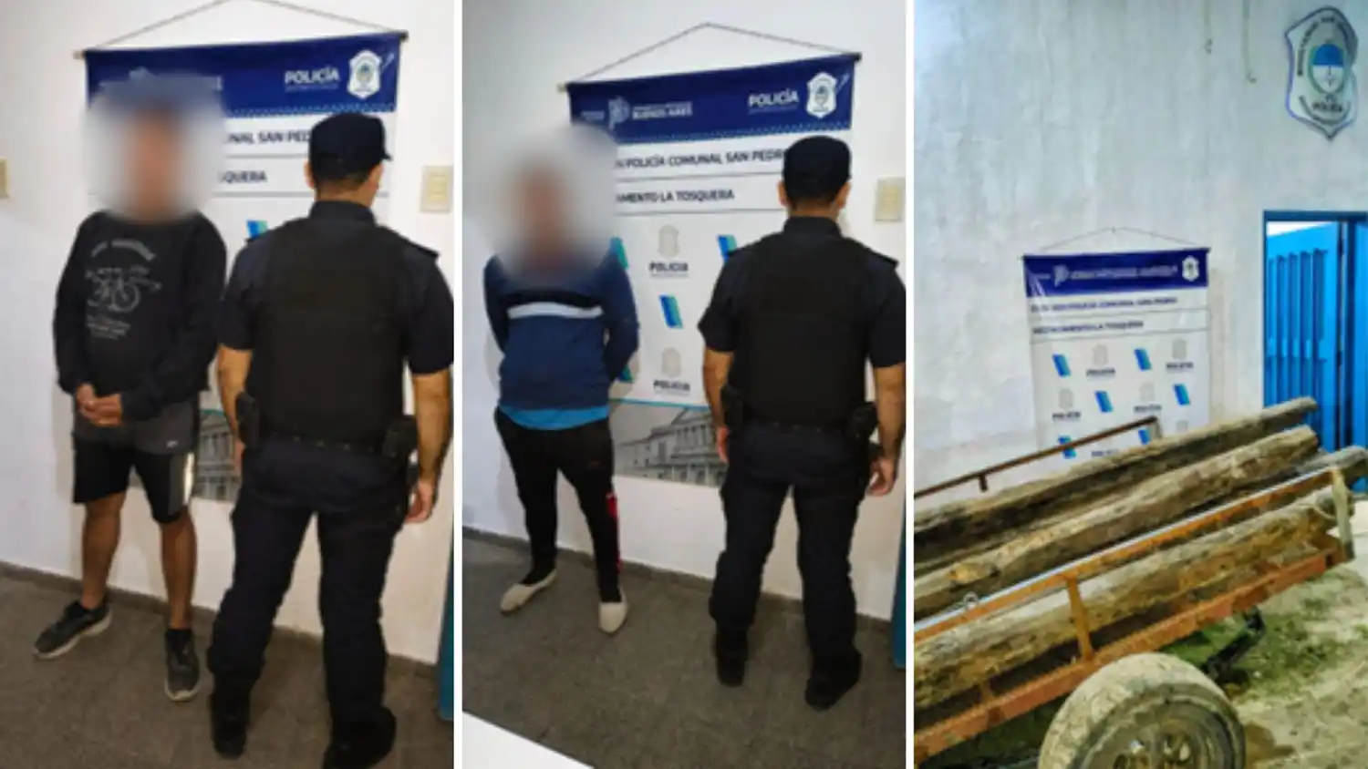 Dos hombres fueron detenidos por el personal del Destacamento de La Tosquera.
