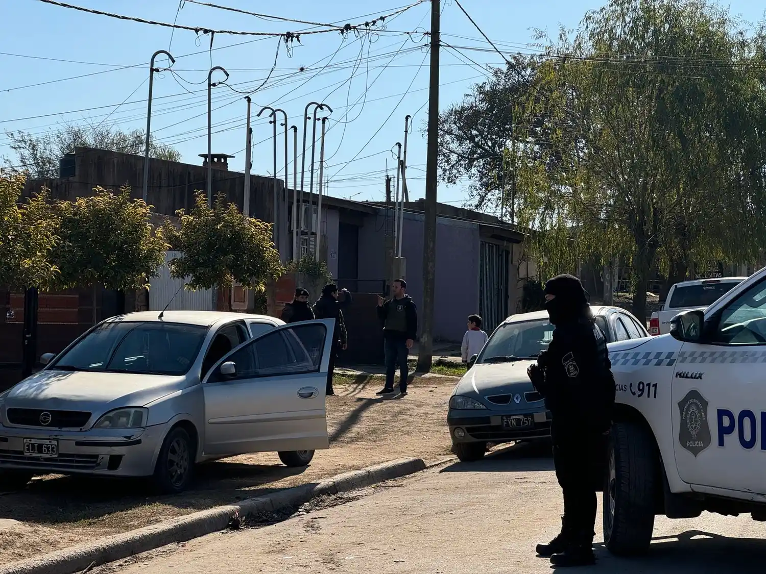 El procedimiento en calle 60 al 1000, en la zona del barrio Futuro.