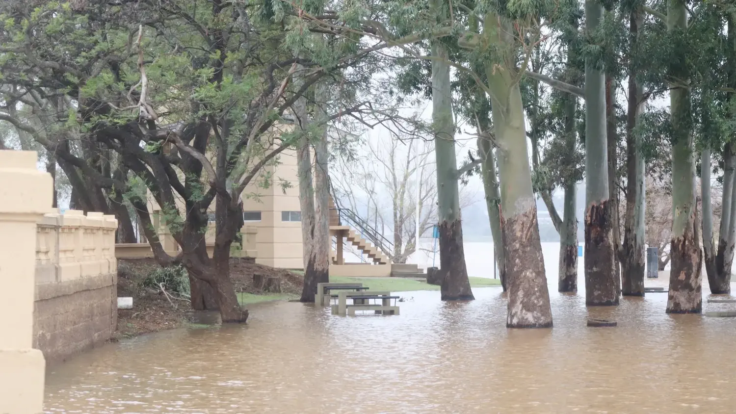 Robaron 200 metros de cable y 24 focos durante la última inundación, en la Costanera