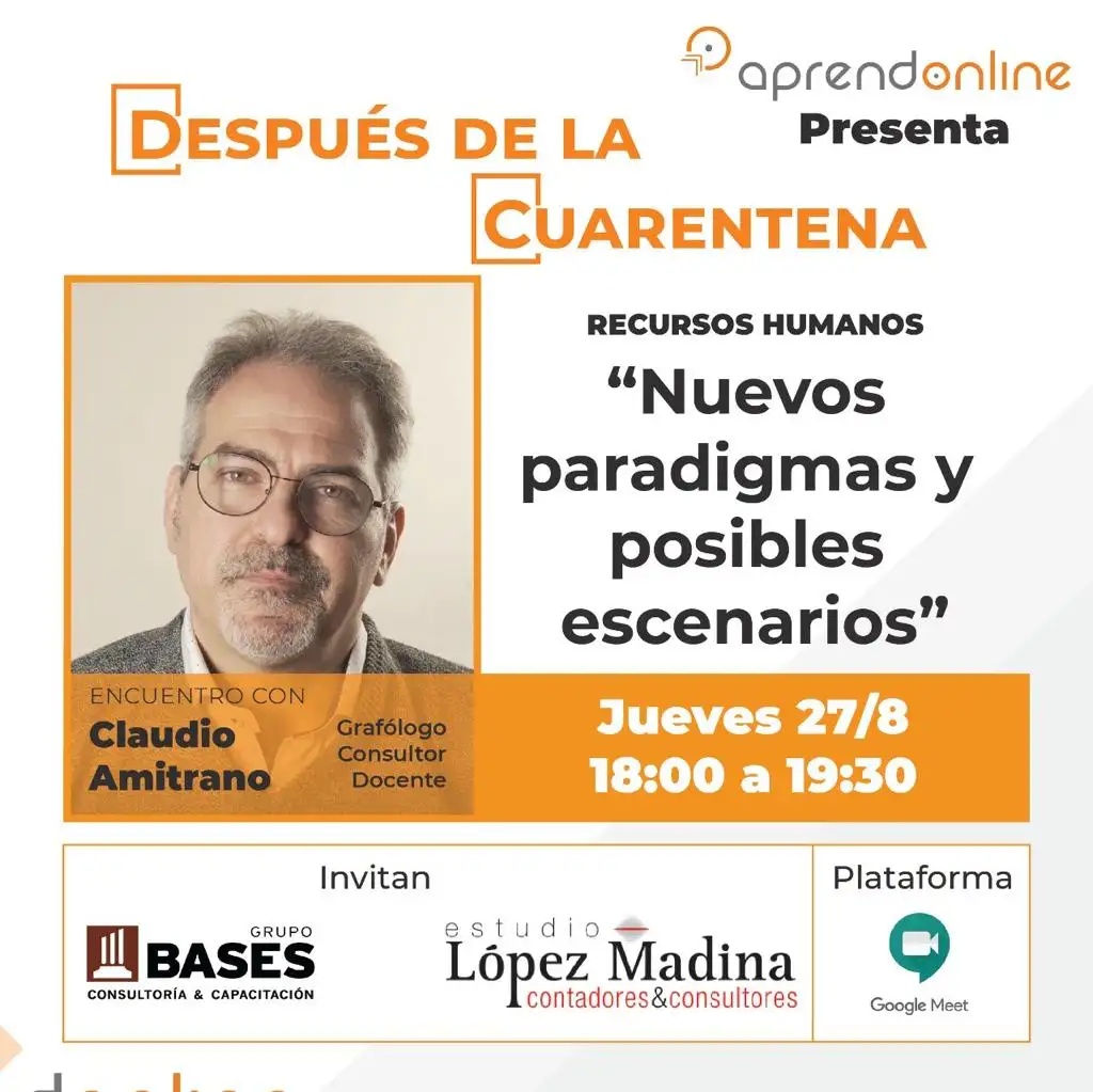 Videoconferencia: Después de la Cuarentena: "Nuevos escenarios y posibles paradigmas"
