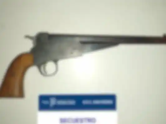 Pistolón calibre 22 secuestrado