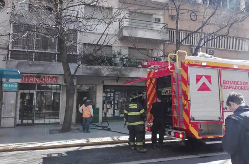 Alarma en el centro por incendio en un edificio