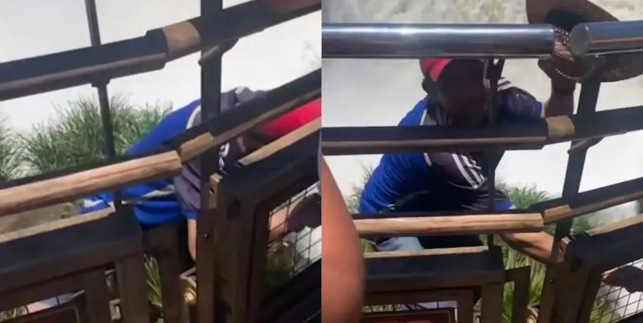 El hombre arriesgó su vida por un sombrero y podría recibir sanciones.