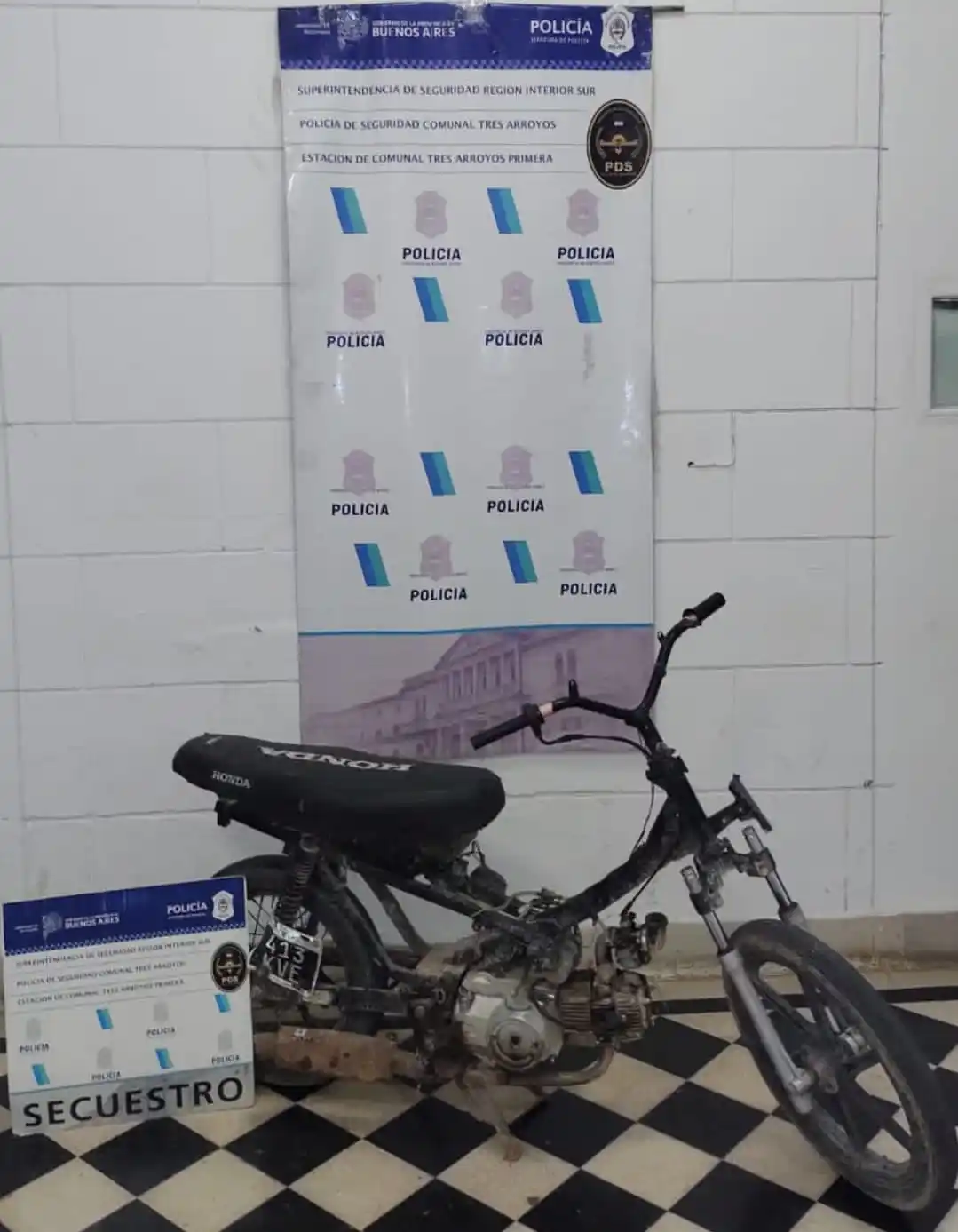 Aprehendida en una moto robada hace 7 años