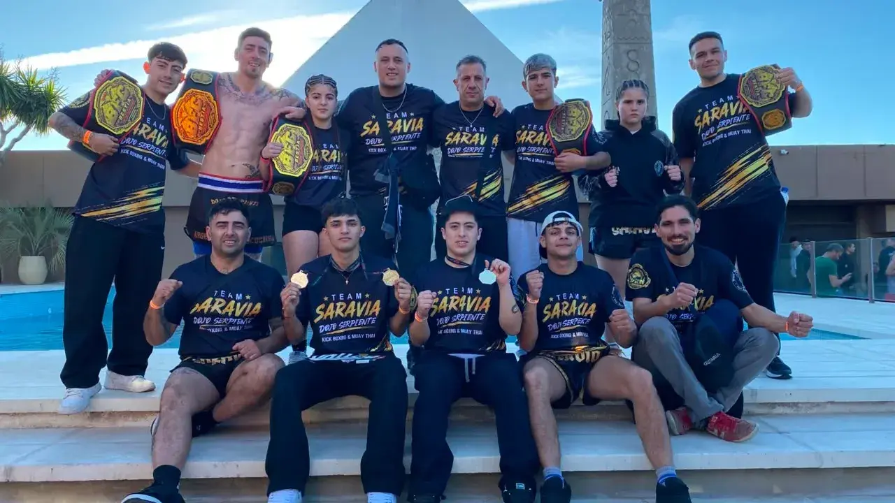La delegación del Team Saravia, a la altura en el Bestia Fighting Championship de Villa Carlos Paz