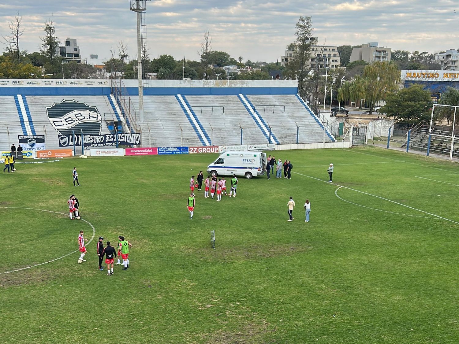 Imaganes de cuando el jugador era retirado del estadio